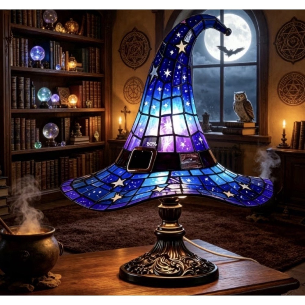 Witch Hat Night Light Nightstands Lamp Decorative LED